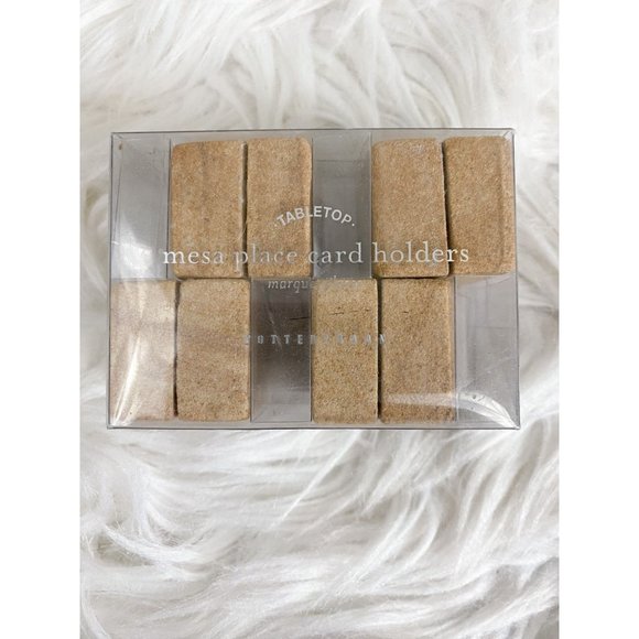 Pottery Barn Table Top Mesa Place Card Holders + Place Cards NEW Set of 4 blocks - Picture 3 of 4